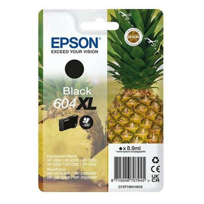 Cartucho de Tinta Original Epson XP-2200 WF-2910DWF Negro (10 Unidades) 1