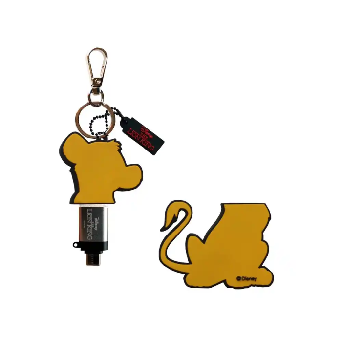 Wondee The Lion King Simba Memoria USB 32GB Llavero Pendrive con Adaptador USB C 4