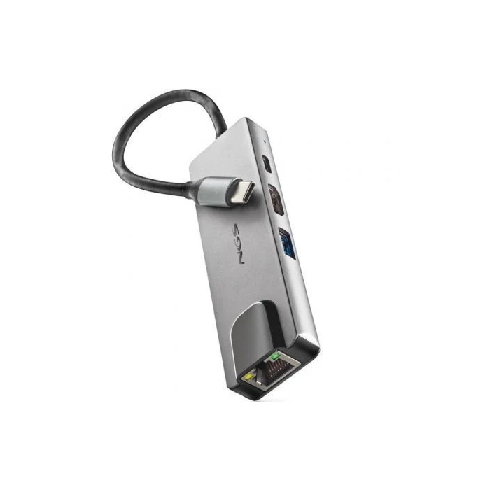NGS WonderDock Supra WONDERDOCKSUPRA Docking USB Tipo-C con HDMI 4K, USB-C PD 100W, USB 3.0 y RJ45 Gigabit