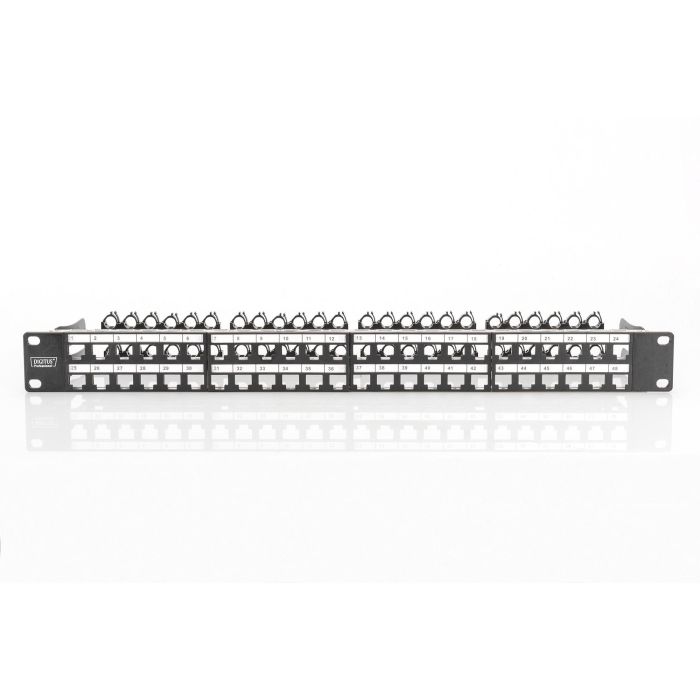 DIGITUS Patchpanel 1HE 48-Port Cat6a geschirmt schwarz 2 DIGITUS Patchpanel 1HE 48-Port Cat6a geschirmt schwarz 2