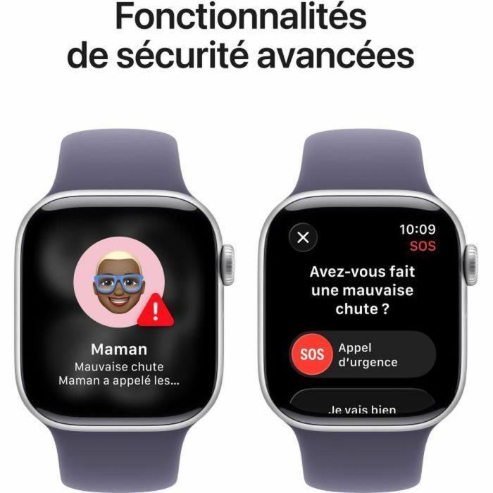 Apple Watch Series 11 Aluminio 42mm Plata con Correa Deportiva Nebelviolett S/M 10