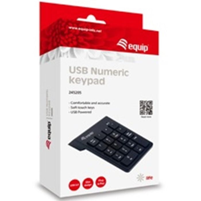 Equip Teclado Numérico Universal USB 18 Teclas Plástico Negro 2