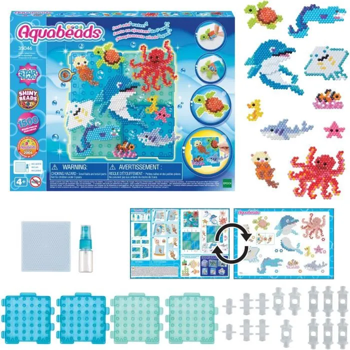 Aquabeads Set Creativo Mundo Marino 35046 con 1500 Cuentas Brillantes y de Estrellas para Crear Criaturas Marinas 0 Aquabeads Set Creativo Mundo Marino 35046 con 1500 Cuentas Brillantes y de Estrellas para Crear Criaturas Marinas 0
