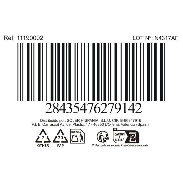 La Mediterranea Vaso 360 Cc "Nalon" Md ø7x9.5cm (48 Unidades)