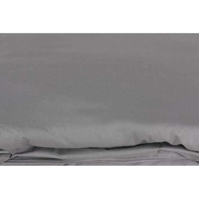 Juego de cama - 1 funda nórdica 220x240 cm + 2 fundas de almohada 60x60 cm - 100% algodón - Gris 4 Juego de cama - 1 funda nórdica 220x240 cm + 2 fundas de almohada 60x60 cm - 100% algodón - Gris 4