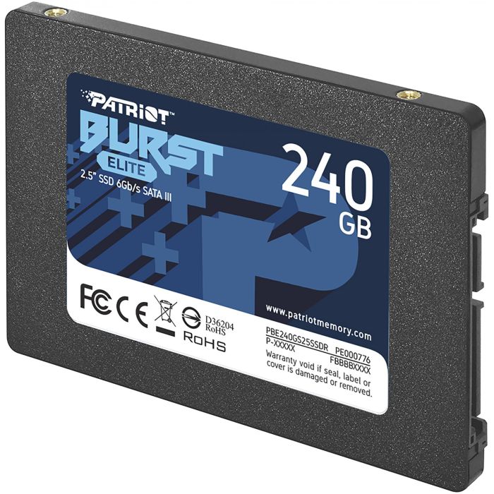 Patriot Burst Elite SSD interno 240GB 2.5" SATA III 450MB/s lectura 320MB/s escritura para PC/Portátil 1 Patriot Burst Elite SSD interno 240GB 2.5" SATA III 450MB/s lectura 320MB/s escritura para PC/Portátil 1