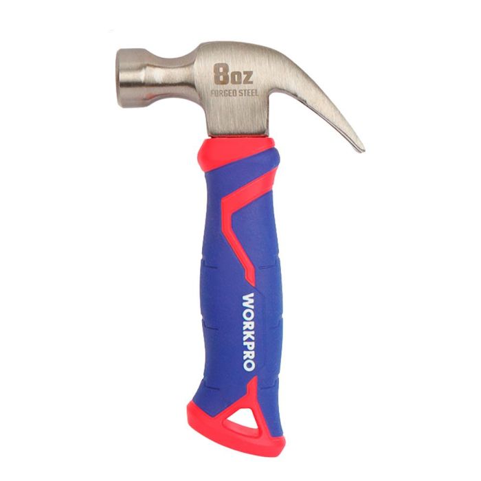Workpro Martillo de Carpintero Mini 225g Mango Fibra Vidrio Acero Carbono Agarre Goma
