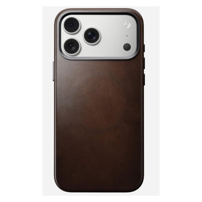 Nomad iPhone 17 Pro Max Funda de Cuero Tradicional Rustic Brown con Compatibilidad MagSafe - Resistente a Rayones y Polvo 2