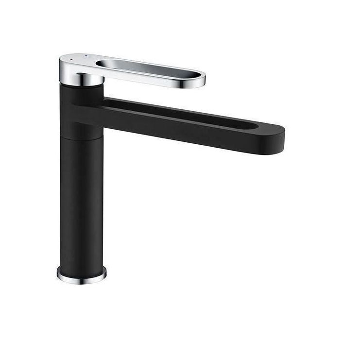 Edouard Rousseau EDO3047404062187 Mezclador de Lavabo Onegai Negro/Cromo