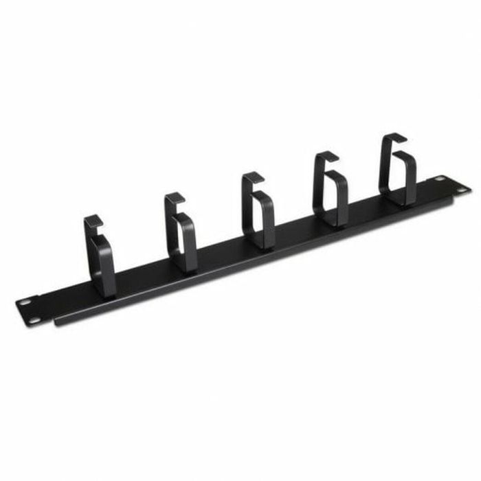 AISENS - Organizador de Cables Metalico con 5 anillos, 19 1U, Negro 1 AISENS - Organizador de Cables Metalico con 5 anillos, 19 1U, Negro 1