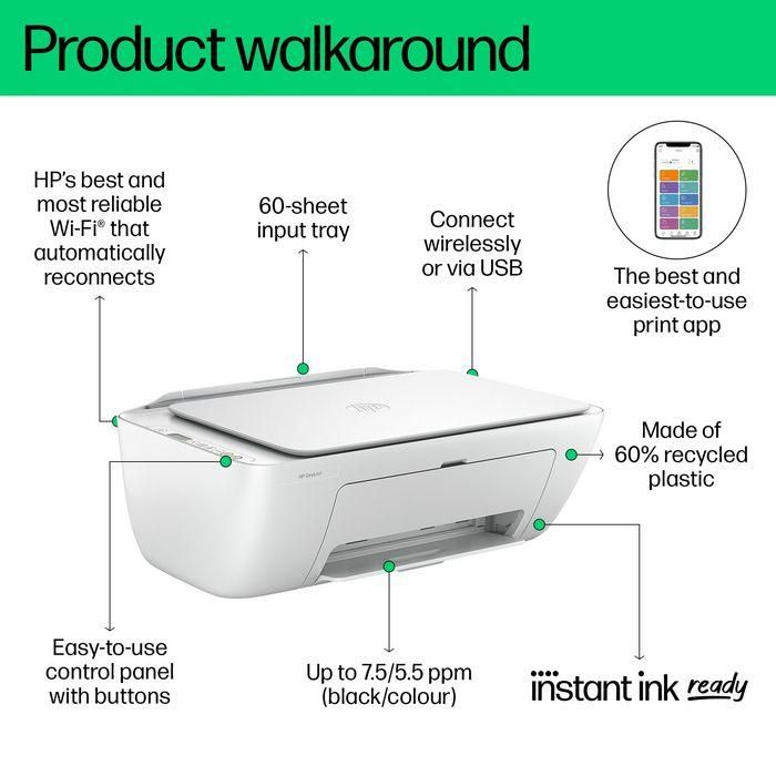 HP Impresora Todo en Uno DeskJet 2810e Inalámbrica, Imprime, Escanea, Copia 2 HP Impresora Todo en Uno DeskJet 2810e Inalámbrica, Imprime, Escanea, Copia 2