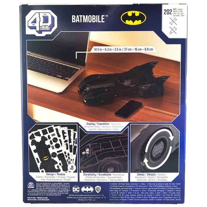 Spin Master Batmobile 4D Build Puzzle Batman DC 4D Construir 5