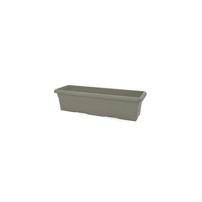 Jardinera rectangular PLASTIKEN - 80 X 33 cm - Taupe 1