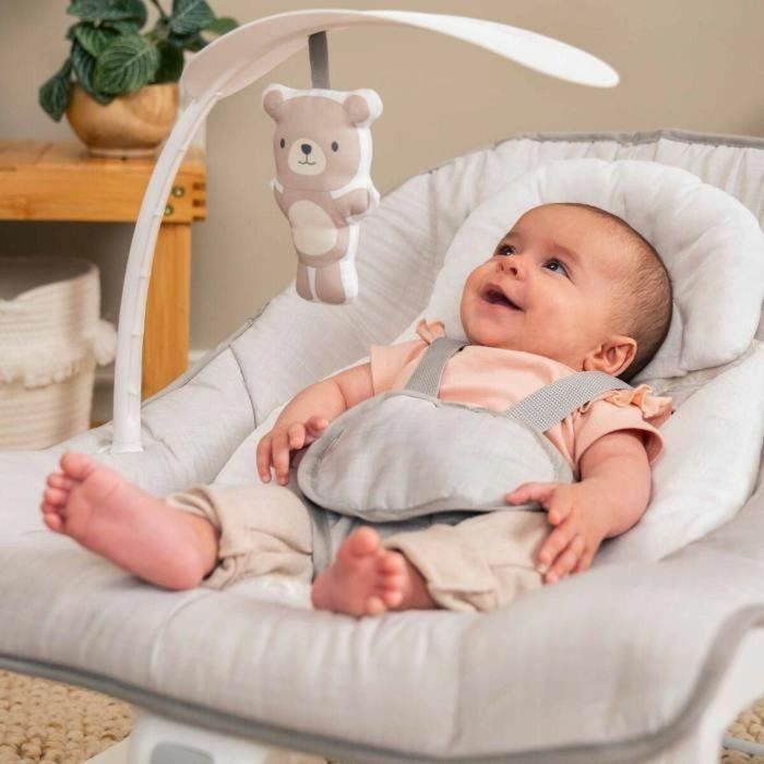 Ingenuity ING17499 Mecedora para bebé 3 en 1 Keep Cozy - Linden - 3 posiciones, arco con peluches extraíbles, hasta 18 kg 11