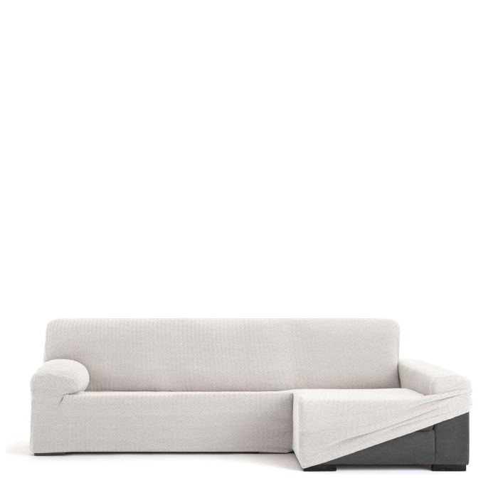 Funda para chaise longue de brazo largo derecho Eysa JAZ Blanco 180 x 120 x 360 cm 1