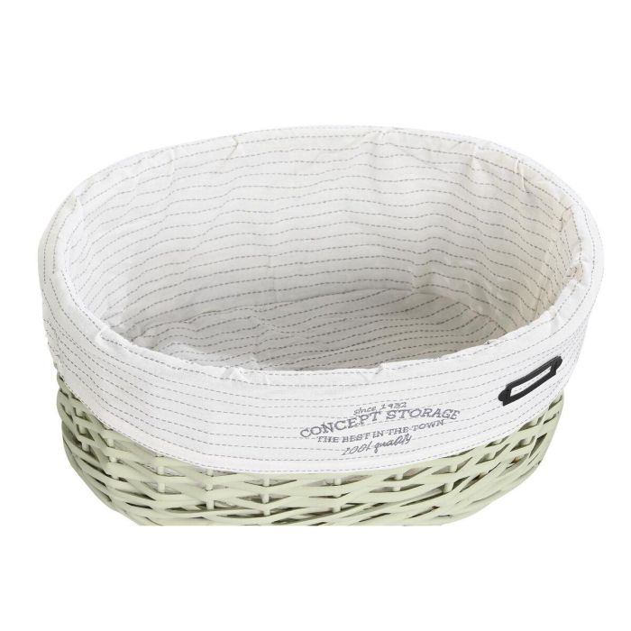 DKD Home Decor Cesta de Ropa Básicos Verde Mimbre y Poliéster Set de 5 - 37x56x51 cm 1 DKD Home Decor Cesta de Ropa Básicos Verde Mimbre y Poliéster Set de 5 - 37x56x51 cm 1