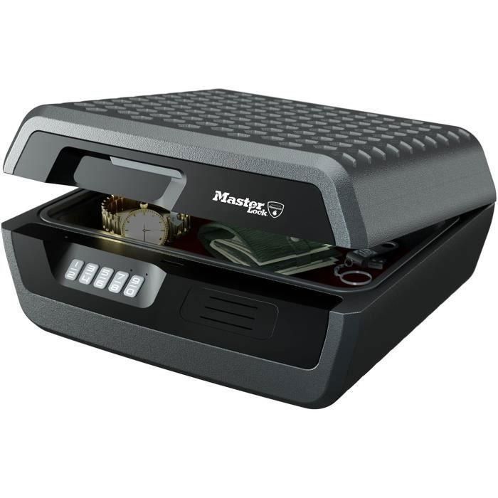 Master Lock Caja Fuerte Electrónica Ignífuga e Impermeable 10L Formato L para Documentos A4, Certificada UL/ETL 30 Minutos Fuego