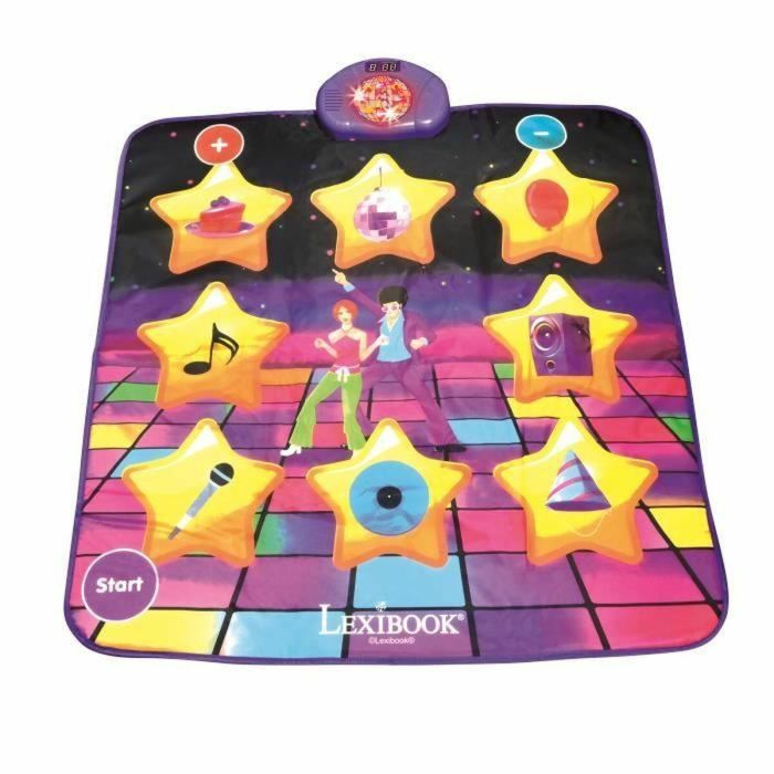 Lexibook LEX1695286873707 Tapete de Baile Electrónico Bluetooth Luminoso con 6 Modos de Juego