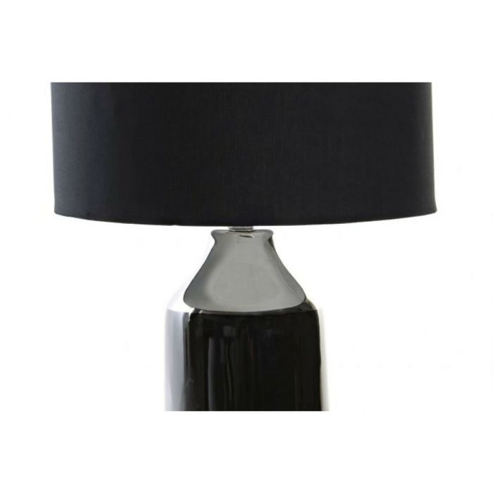 Lámpara de mesa DKD Home Decor Negro Poliéster Plata Gres (32 x 32 x 52 cm) 2