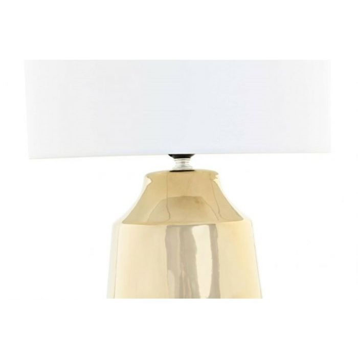 Lámpara de mesa DKD Home Decor Dorado Poliéster Blanco Gres (32 x 32 x 51 cm) 1