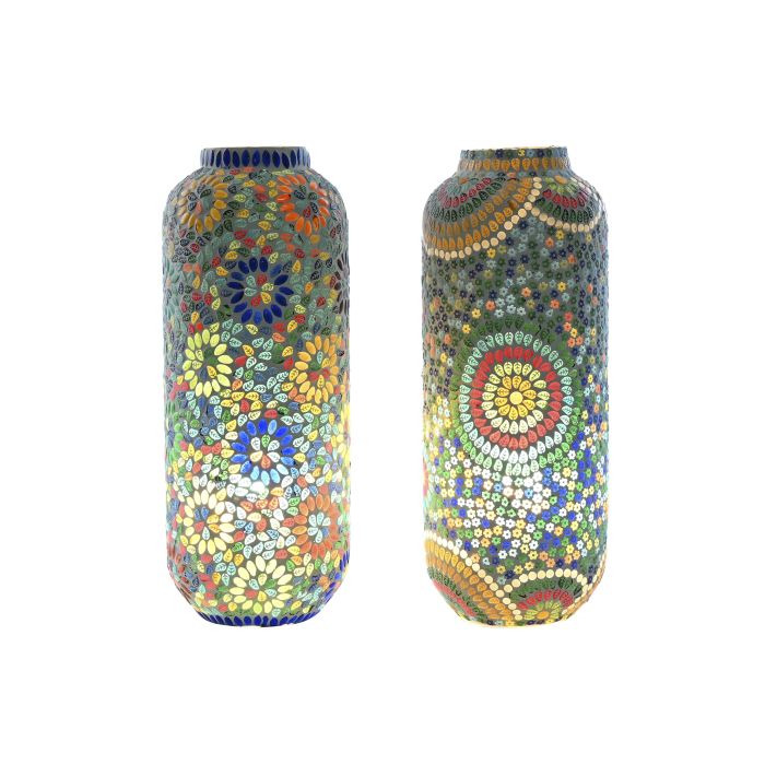 Lampara Sobremesa Indio DKD Home Decor Multicolor Blanco 17 x 44 x 17 cm (2 Unidades)