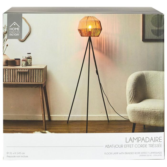 Lámpara Pie Pantalla Cuerda Home Deco Factory 2 Lámpara Pie Pantalla Cuerda Home Deco Factory 2