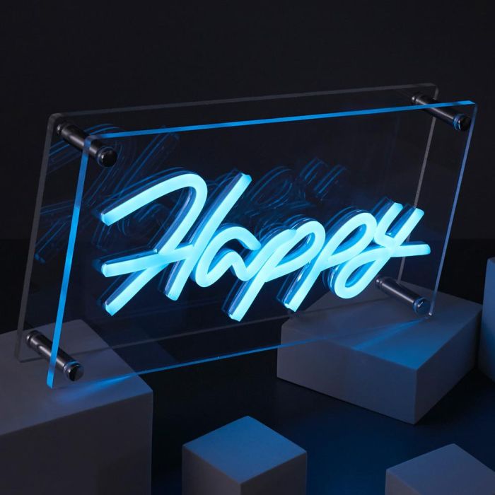 Deco Neón Led Usb "Happy" Home Deco Factory