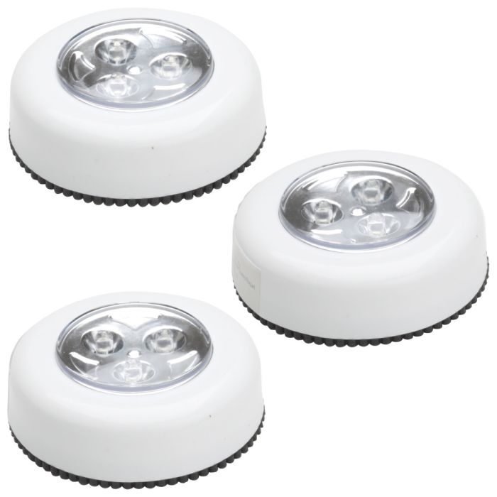 Lampara 3 led con pulsador adhesivo x3 2