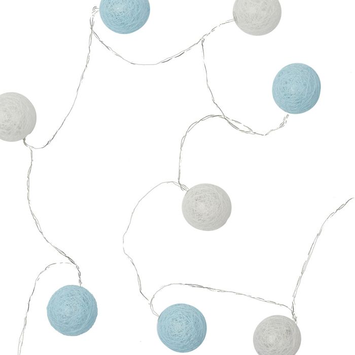 Guirnalda bolas usb 15 led - blanco azul 1