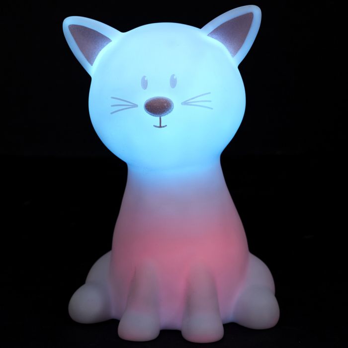 Lampara Quitamiedo Multicolor Forma Conejo de Luz LED Nocturna Infantil  Silicona