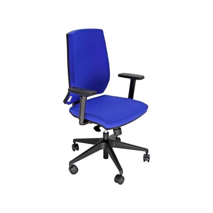 Unisit silla larissa giratoria sincro c/ruedas (incluye brazos) tejido azul