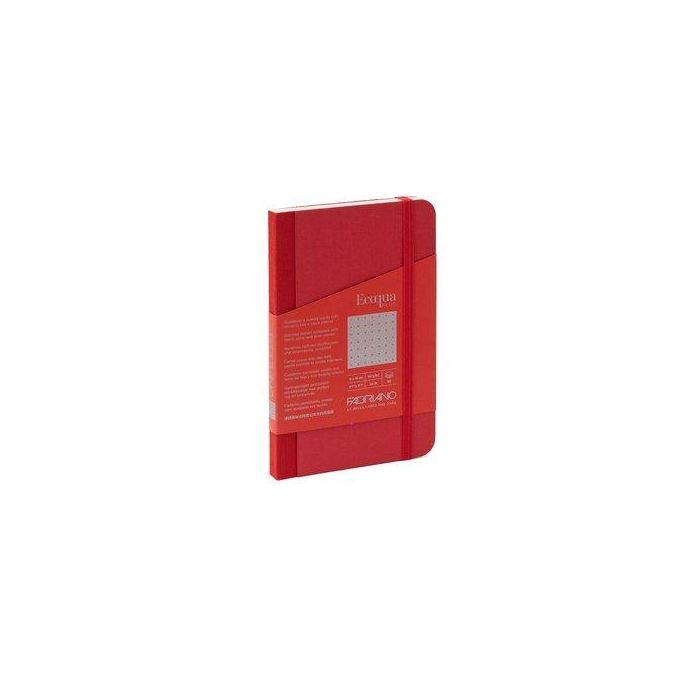 Cuaderno Fabriano Ecoqua Plus Tela 9X14 80Hj. 90Gr. Puntos Dots Frambuesa (Lampone)