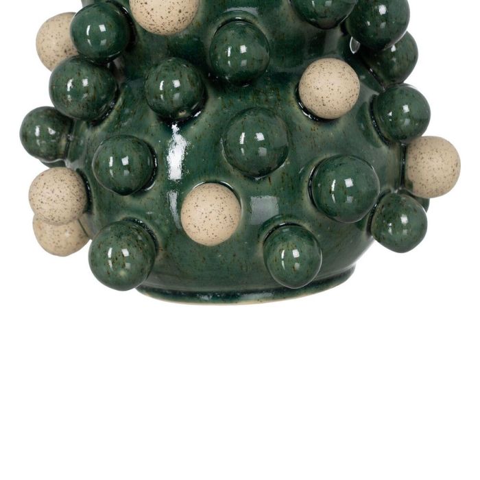Jarrón Blanco Verde Cerámica 24 x 24 x 31,5 cm