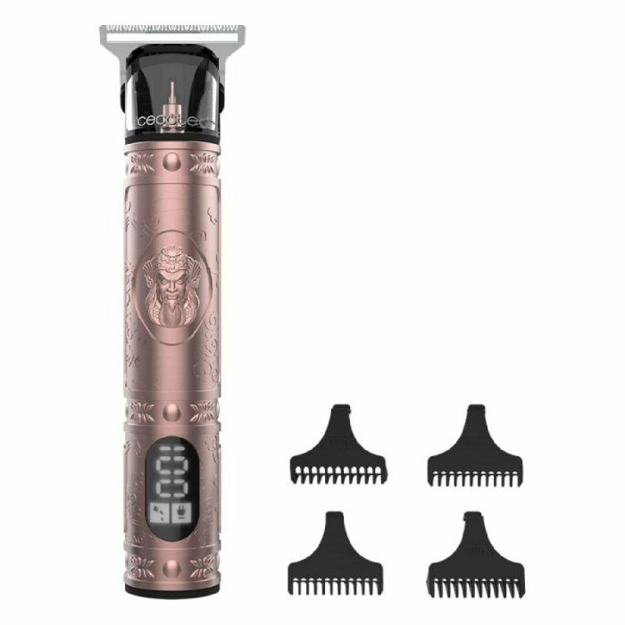 Cecotec 04445 Cortapelos y Perfiladora de Pelo y Barba Precisión, Cuchilla Anti-Irritación, 4 Peines Guía, Pantalla LCD, Oro Rosa 0 Cecotec 04445 Cortapelos y Perfiladora de Pelo y Barba Precisión, Cuchilla Anti-Irritación, 4 Peines Guía, Pantalla LCD, Oro Rosa 0