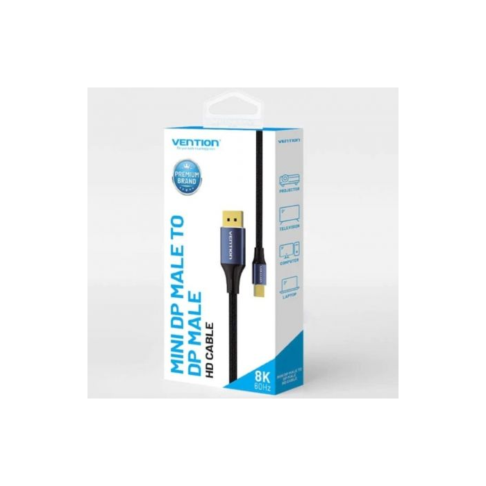 Cable Conversor DisplayPort 1.4 8K Vention HCFLG/ DisplayPort Macho - Mini DisplayPort Macho/ 2m/ Negro y Azul 4 Cable Conversor DisplayPort 1.4 8K Vention HCFLG/ DisplayPort Macho - Mini DisplayPort Macho/ 2m/ Negro y Azul 4