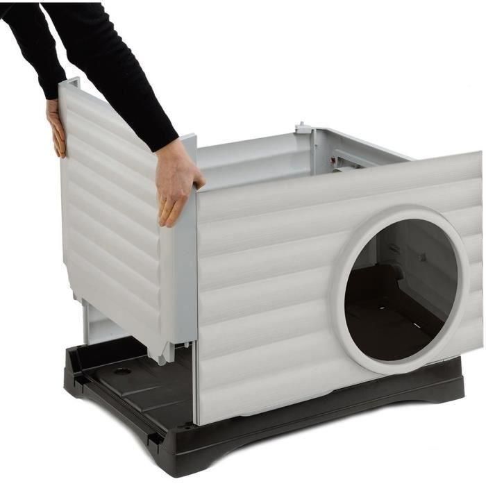 Nicho - FERPLAST - PETVILLA 50 - 38,5 x 43 x 38,5 cm - Blanco / Gris 1 Nicho - FERPLAST - PETVILLA 50 - 38,5 x 43 x 38,5 cm - Blanco / Gris 1