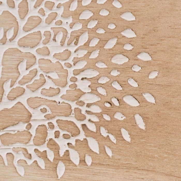 S/2 Cajas Blanco-Natural Madera de Mango 24 X 16 X 11 cm