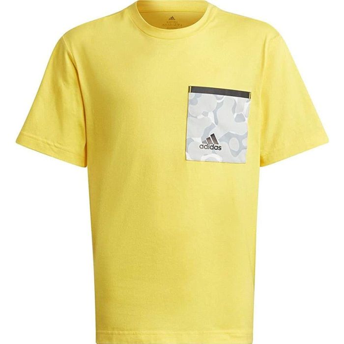 Camiseta de Manga Corta Infantil Adidas Future Pocket Amarillo 0 Camiseta de Manga Corta Infantil Adidas Future Pocket Amarillo 0