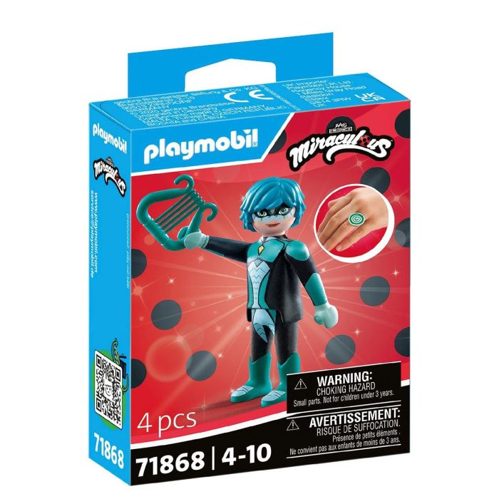 Playmobil 71868 Miraculous Viperion Figura de Acción Luka Couffiane con Arpa y Escudo Playmobil 71868 Miraculous Viperion Figura de Acción Luka Couffiane con Arpa y Escudo