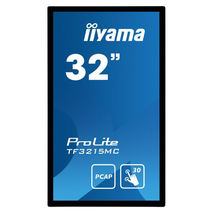 Iiyama ProLite TF3215MC-B2 - Monitor táctil de 80 cm (31.5") Full HD 1920x1080, panel VA, multi-touch (30 toques), HDMI, DisplayPort, USB, 8 ms, montaje VESA, Negro