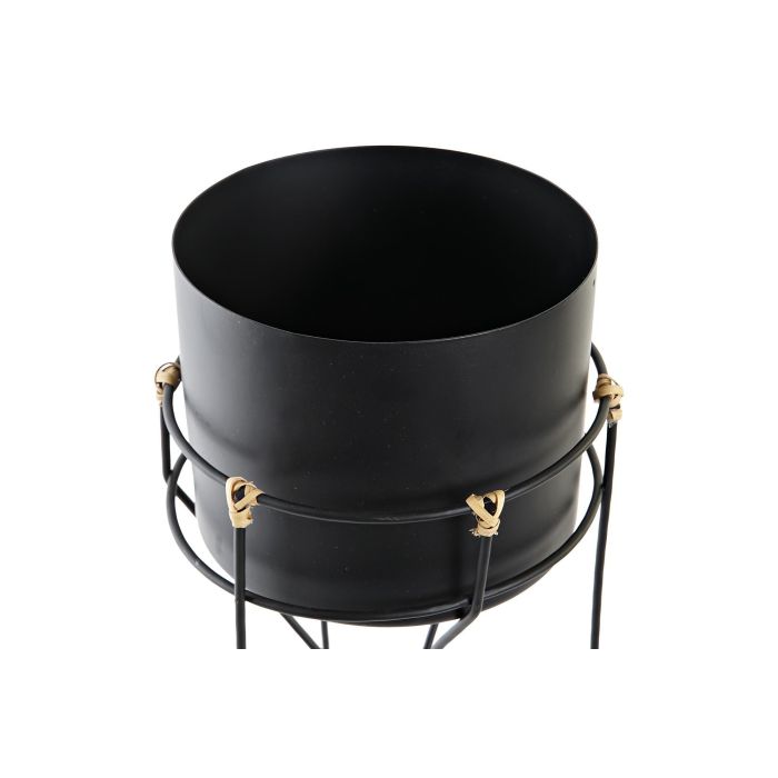DKD Home Decor Macetero Colonial de Metal Negro y Dorado, Medidas 17x17x35 cm (Ancho x Fondo x Alto), Lote de 4 Unidades 2 DKD Home Decor Macetero Colonial de Metal Negro y Dorado, Medidas 17x17x35 cm (Ancho x Fondo x Alto), Lote de 4 Unidades 2