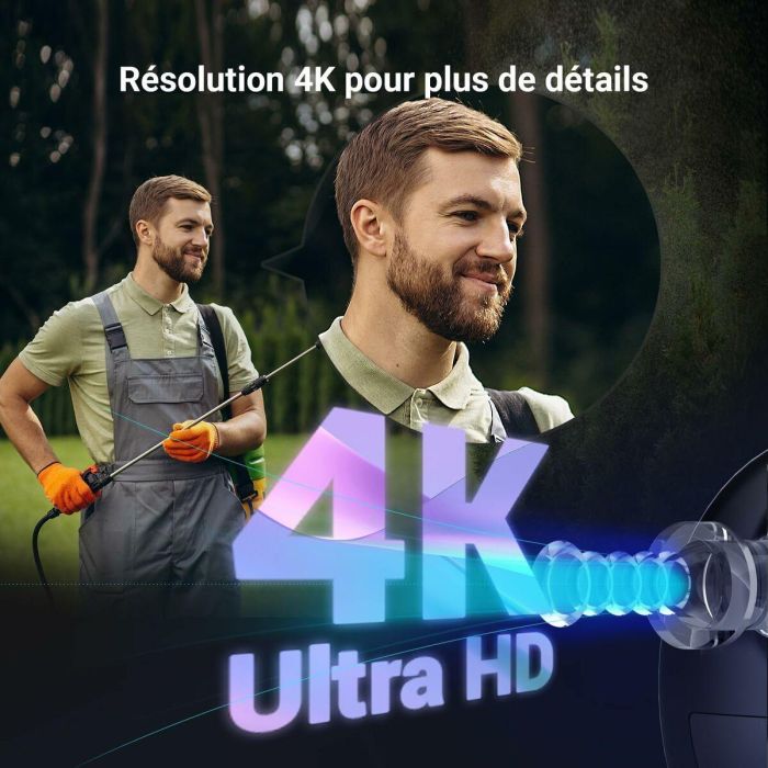 Ezviz EZV1725922648383 Cámara de vigilancia 4K con batería, visión nocturna a color, detección por IA y Wi-Fi 6 16