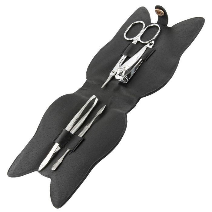 The Concept Factory Juego de Manicura Gato con Estuche Incluye Cortaúñas, Pinzas, Arregla-cutículas y Tijeras 1