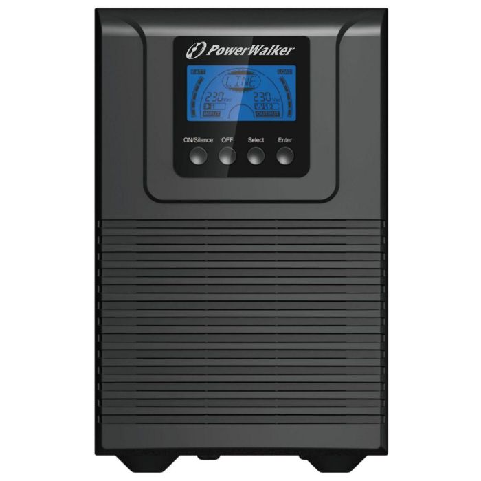 PowerWalker SAI 1kVA 900kW Factor Potencia 0.9 Baterías Integradas, USB HID, Amplio Rango Voltaje, Eficiencia Energética, Negro