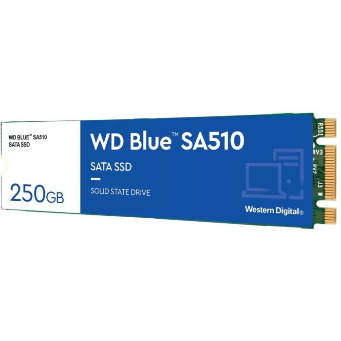 WD Blue SA510 SSD M.2 250GB 2280 SATA III 6Gb/s Interno 1 WD Blue SA510 SSD M.2 250GB 2280 SATA III 6Gb/s Interno 1