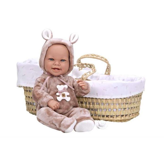 Muñecas Arias Muñeca Elegance Zoe de 42 cm Rosa con Canastilla Mimbre, Cuerpo de Vinilo para Niña 9 Muñecas Arias Muñeca Elegance Zoe de 42 cm Rosa con Canastilla Mimbre, Cuerpo de Vinilo para Niña 9