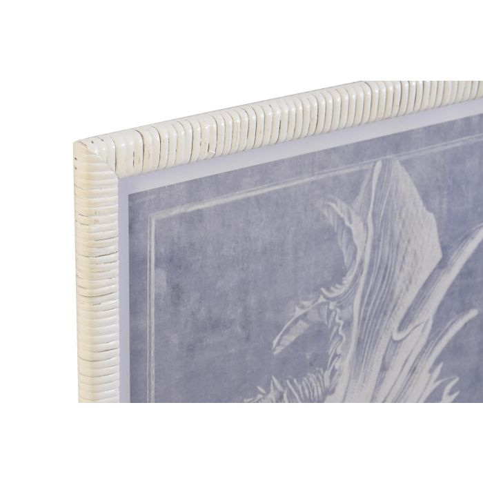 DKD Home Decor Cuadro Mediterráneo con Diseño de Caracolas, Azul y Blanco, en Cristal y Ratán, 60x50x2 cm. Set de 4 Unidades. 1 DKD Home Decor Cuadro Mediterráneo con Diseño de Caracolas, Azul y Blanco, en Cristal y Ratán, 60x50x2 cm. Set de 4 Unidades. 1