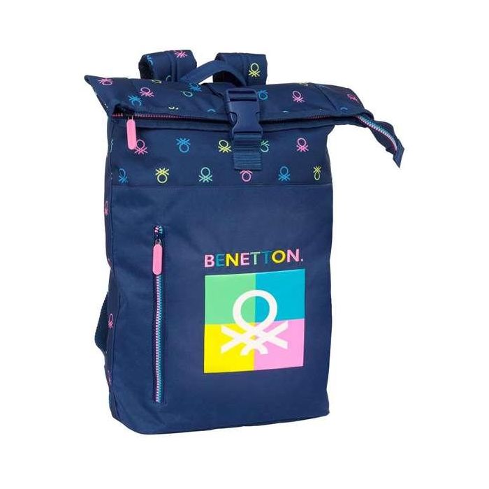 Mochila para Portátil Benetton Cool Azul marino 28 x 42 x 13 cm