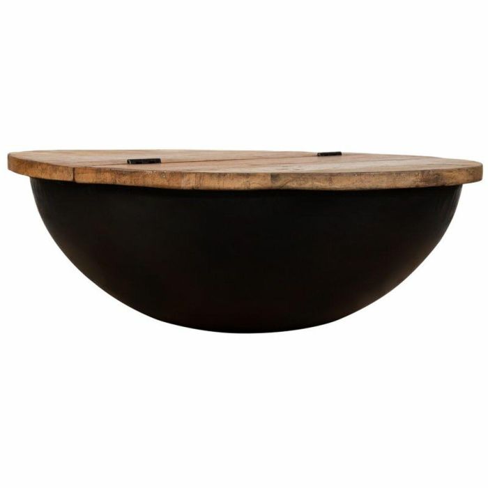 Mesa de Centro Alexandra House Living Negro Hierro Madera de mango 86 x 30 x 86 cm 3