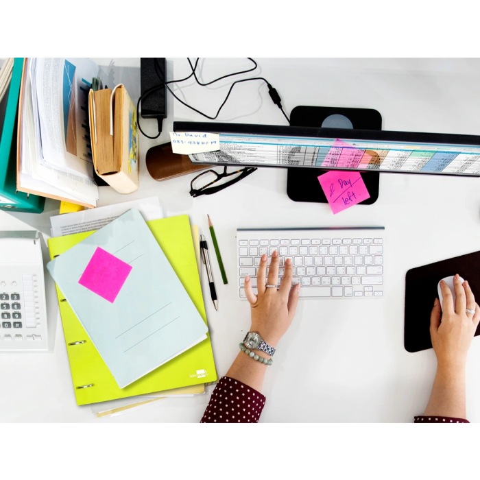 Liderpapel Carpeta 4 anillas 40 mm Polipropileno DIN A4 Amarillo Fluor Opaco 9